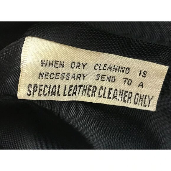 Berman's Womens Black 100% Leather Zip Up Motorcycle Bomber Jacket Size 12 - Picture 8 of 10